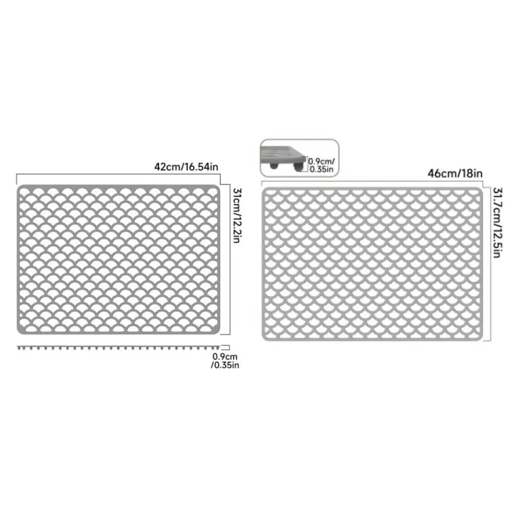 Silicone Sink Protector Mat Foldable Anti Slip Tableware Drainage Drying Mats Multi Functional Heat Resistant Non-slip Sink Mat Oasis Select
