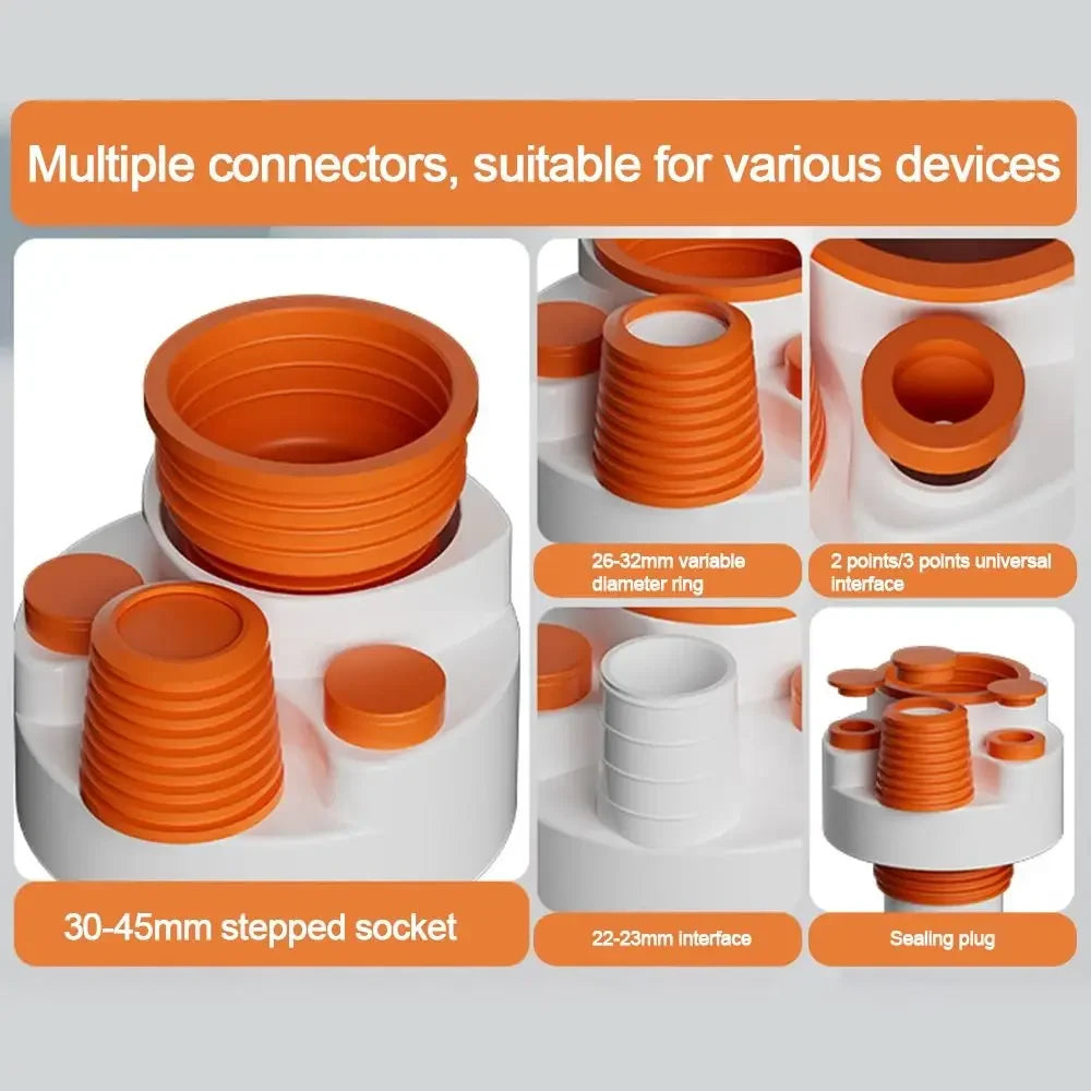 Anti Odor Sink Drain Pipe Adapter Sealing Ring Neat Dishwasher Water Pipe Connector Universal Multifunctional Oasis Select