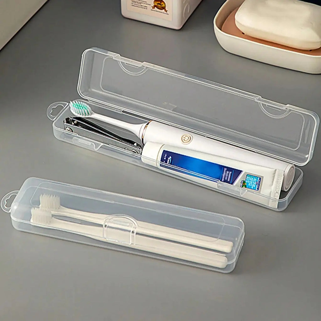 Travel and Business Portable Transparent Toothbrush Box Electric Toothbrush Breathable Long Term Flip Storage Box Oasis Select