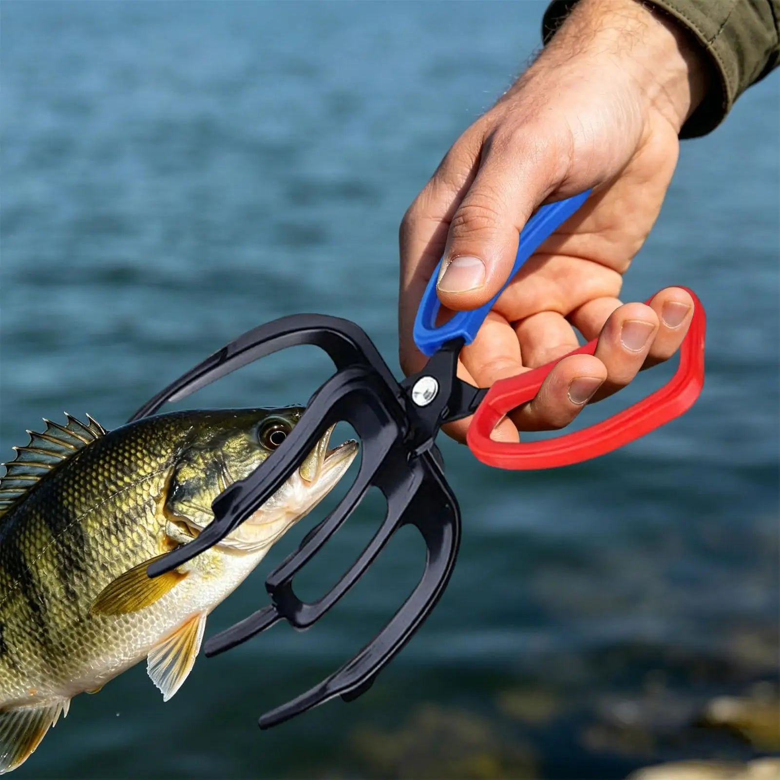 Claw Fish Gripper Metal Non-Slip Lightweight Multifunctional 3/2 Claw Fishing Pliers for Bass Walleye Catfish Carp Rivers Lakes Oasis Select