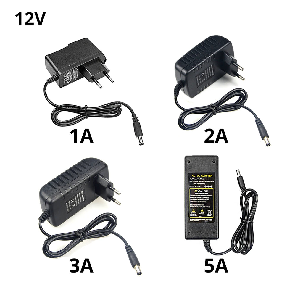 DC 12V 3A Lighting Transformer 1A-8A AC 110V 220V Switching Power Supply LED Converter Adapter for LED Strip Light Bar Tube Lamp Oasis Select