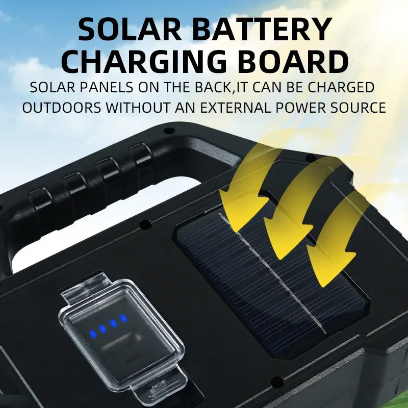 ESMARTER 800-Lumen Rechargeable LED Flashlight | 6 Modes, Solar