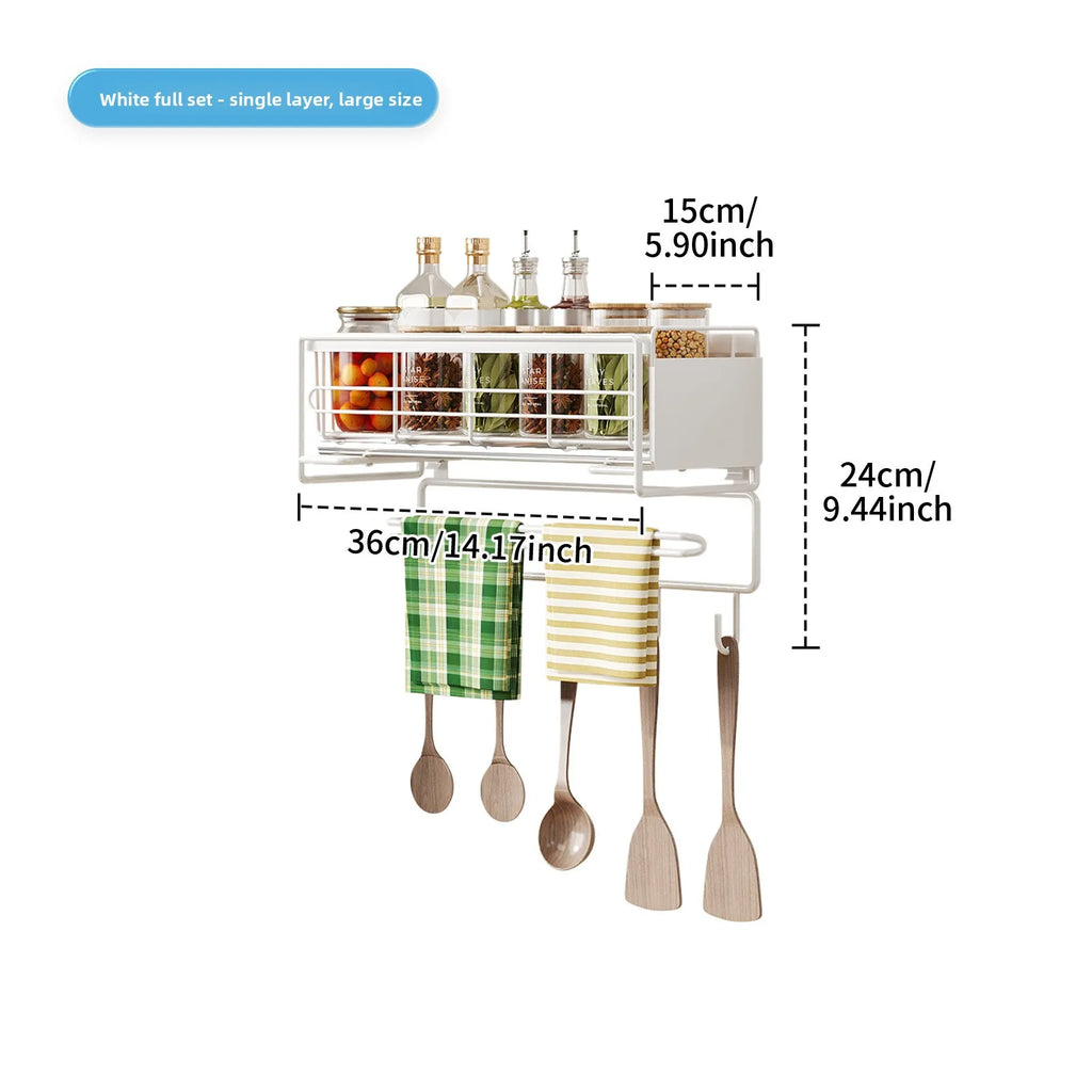 Magnetic suction pull refrigerator rack Multifunctional magnetic seasoning rack Kitchen roll paper rack Refrigerator side Oasis Select Single large QT