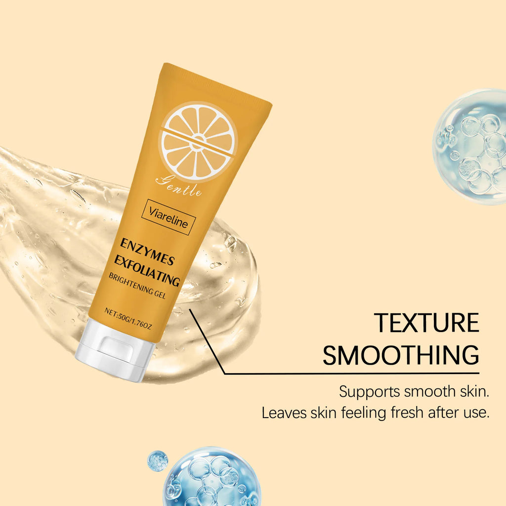 VIARELINE Face Clean Gel Exfoliate Remove Dead Skin Shrink Pores Brighten Control Oil Wh-iten Massage Refresh Facial Nourish Gel Oasis Select