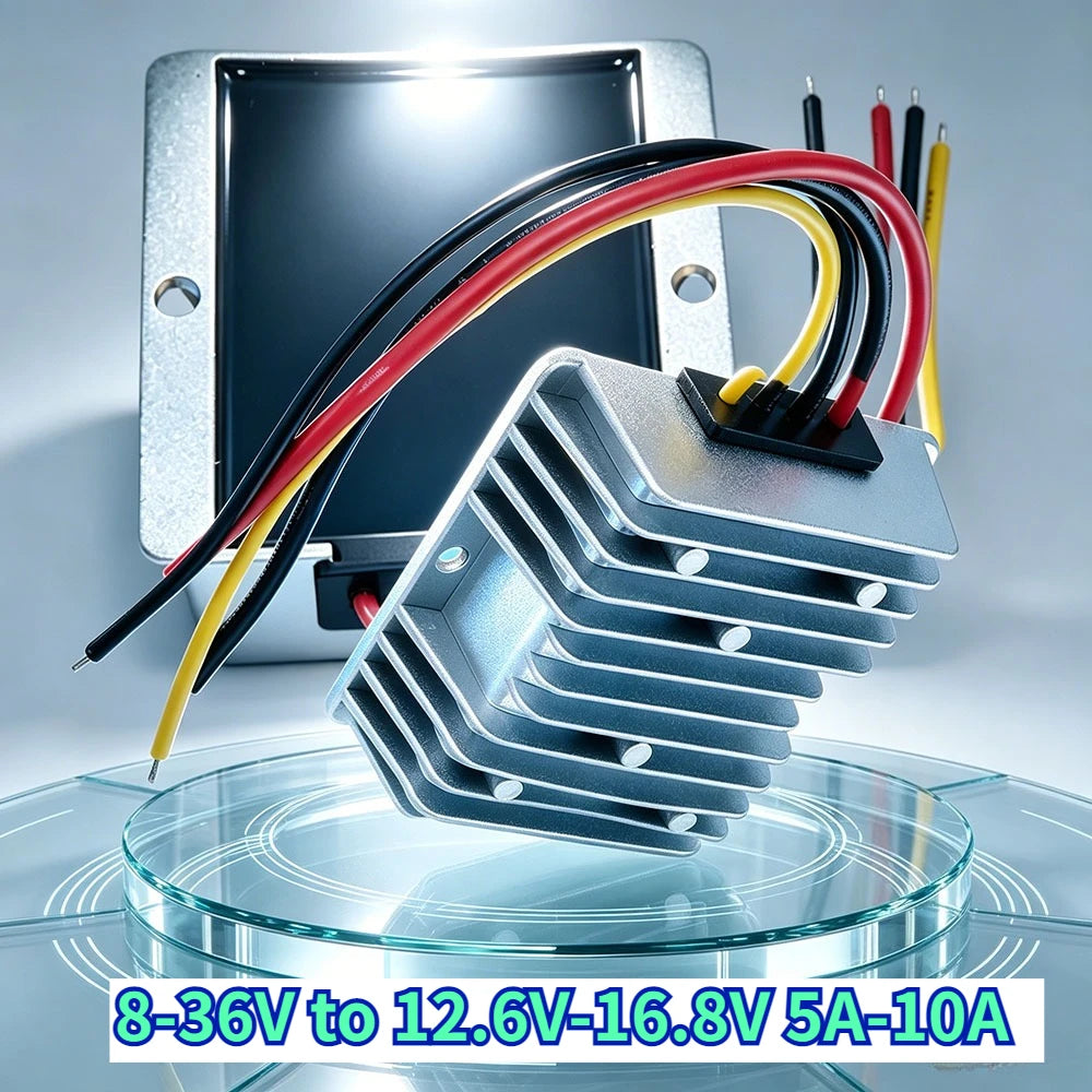 8-36V to 12.6V-16.8V 5A-10A Buck/Boost DC DC Charger 12V Conveter Transformer Lithium Battery Chargers for Dual-battery System Oasis Select
