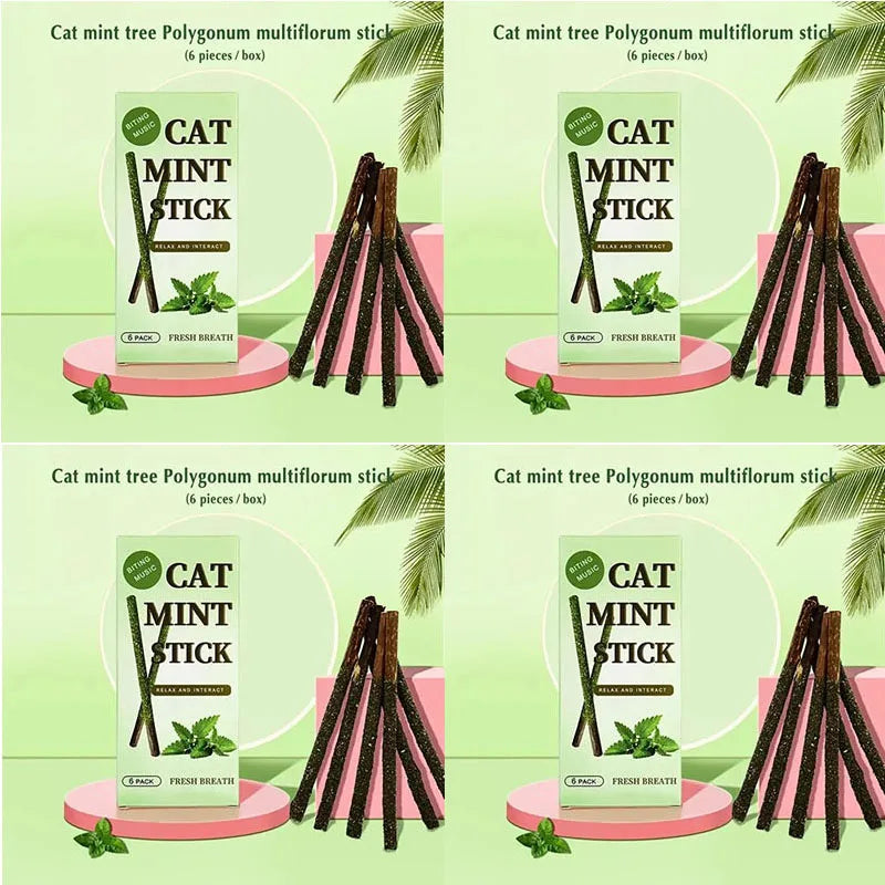 1-4pcs Natural Catnip Pet Cat Molar Toothpaste Stick Cat Snacks Sticks Pet Cleaning Teeth Cat Toys Silver Vine Pet Toy Oasis Select Catnip 4pcs