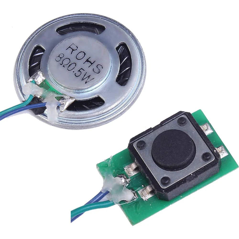 Sound Recorder Module Voice MP3 WAV Music Player with Loudspeaker Button Control 8M RAM Capacity DIY Music Box for Greeting Card Oasis Select