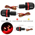 1Pair Motorcycle Handlebar End Light 12V LED Strobe Lamp DRL Driving Light Waterproof Side Warning for Scooter Moto Accessory Oasis Select Red 1Pair