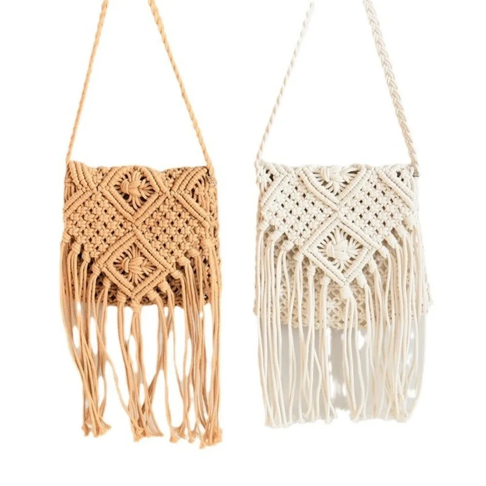Bohemian Woven Tassel Shoulder Bag | Women's Crossbody Purse Woven Shoulder Bag Oasis Select