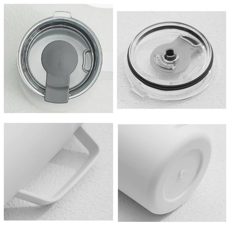 450ML Water Cup Stainless Steel Insulated Lid Drinkware Double Layer Home Office Couple Tumbler Heat-resistant Coffee Mug Oasis Select