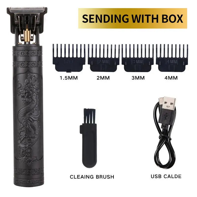 Professional Hair Trimmer Wireless Electric Hair Clipper Beard Shaver Men Hair Cutting Machine Barber For Men Haircut Style Oasis Select Black Dragon