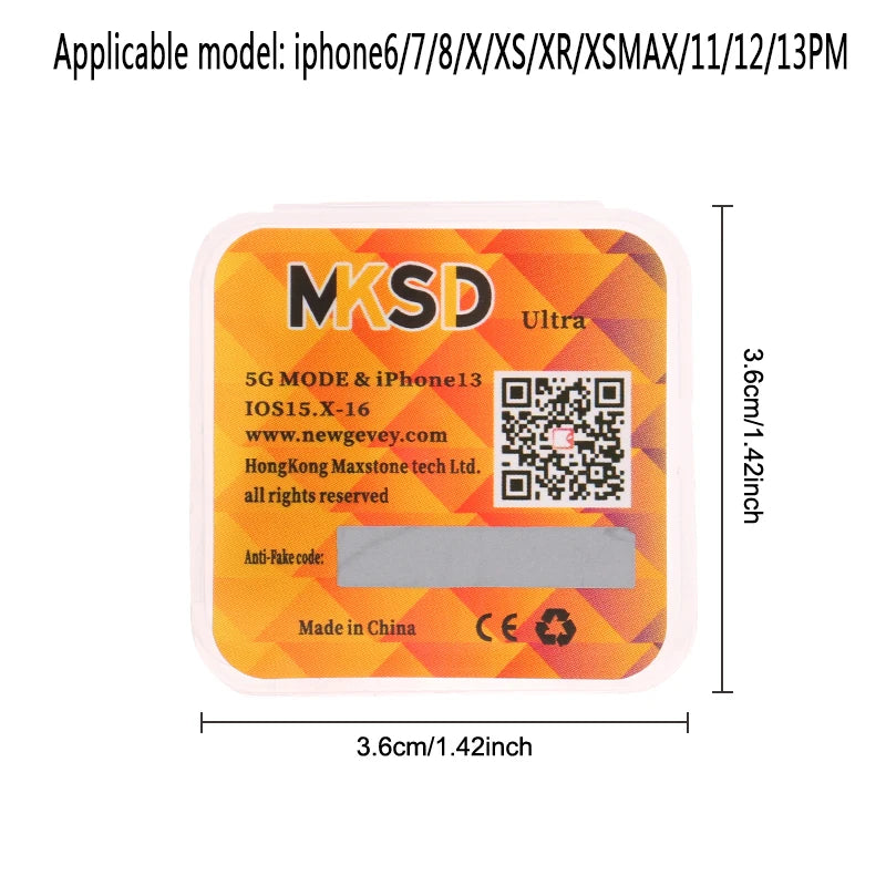 MKSD SIM Unlock Card Sticker for iPhone 6 to 13 Pro Max