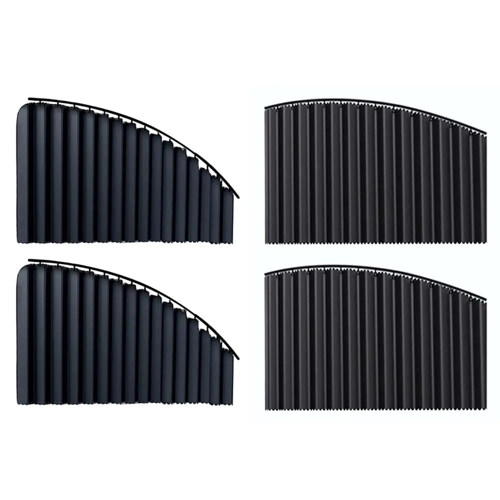 2/4Pcs Car Side Window Sun Shade, Automatic Telescopic Curtain, Foldable Heat Shield, UV Blocking Privacy for Sedan SUV Oasis Select Black 4Pcs