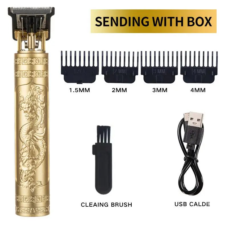 Professional Hair Trimmer Wireless Electric Hair Clipper Beard Shaver Men Hair Cutting Machine Barber For Men Haircut Style Oasis Select Gold Dragon