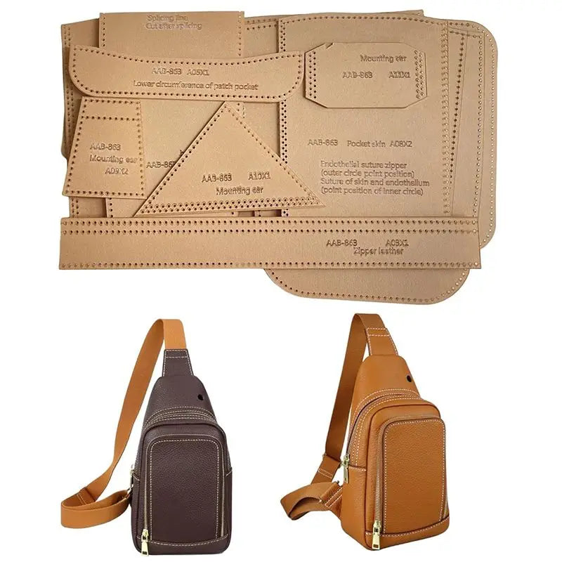 LIKE WISH Sling Bag Acrylic Template,Leather Pattern Acrylic Leather Templates For Capacity Crossbody Backpack Oasis Select