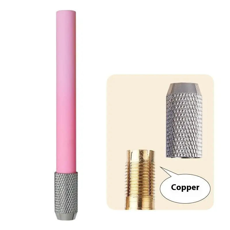 1Pcs Writing Metal Color Rod Adjustable Single Head Pencil Extender Holder Sketch School Painting Art Write Tool Oasis Select Pink