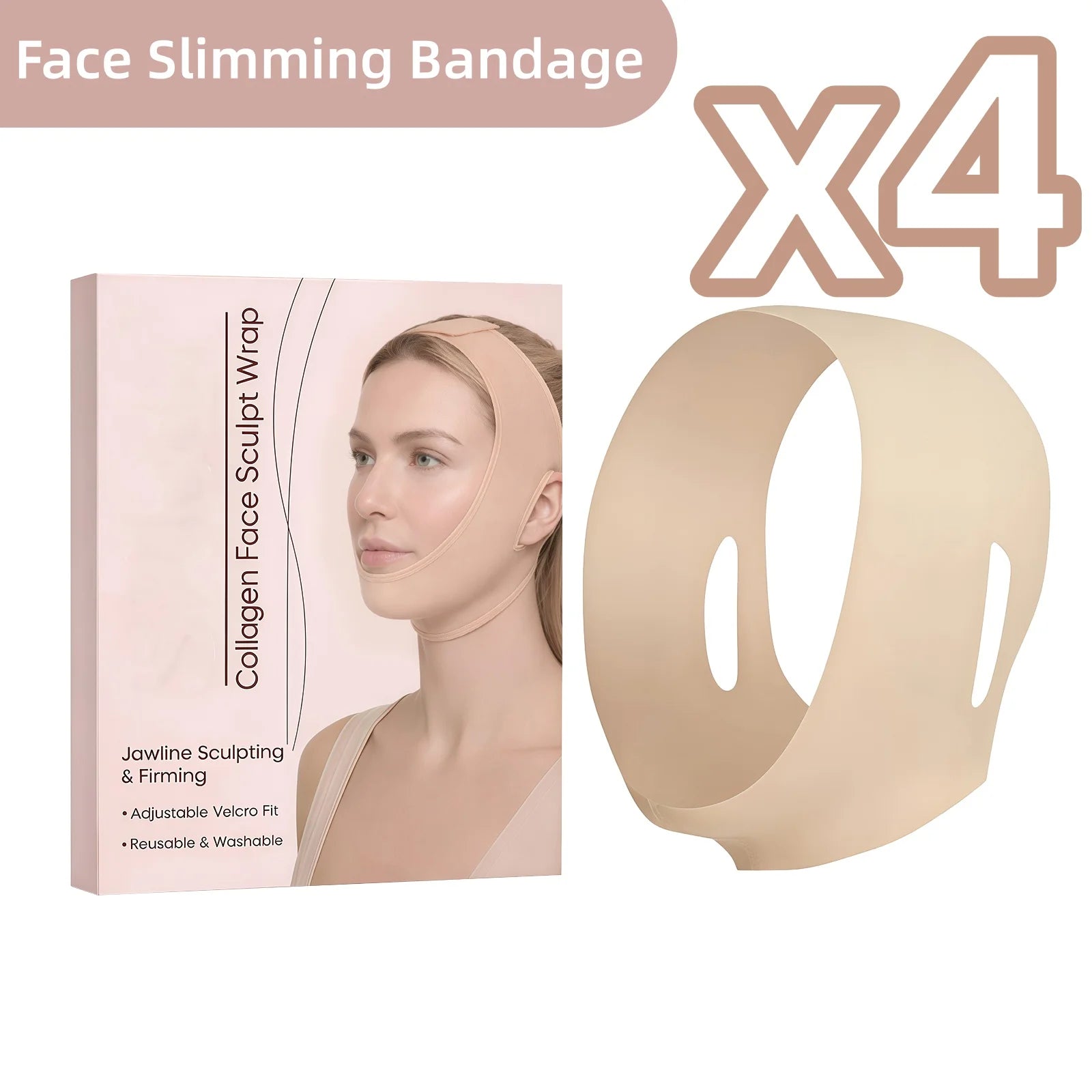 V-Shape Face Slimming Strap | Adjustable Jawline Sculptor