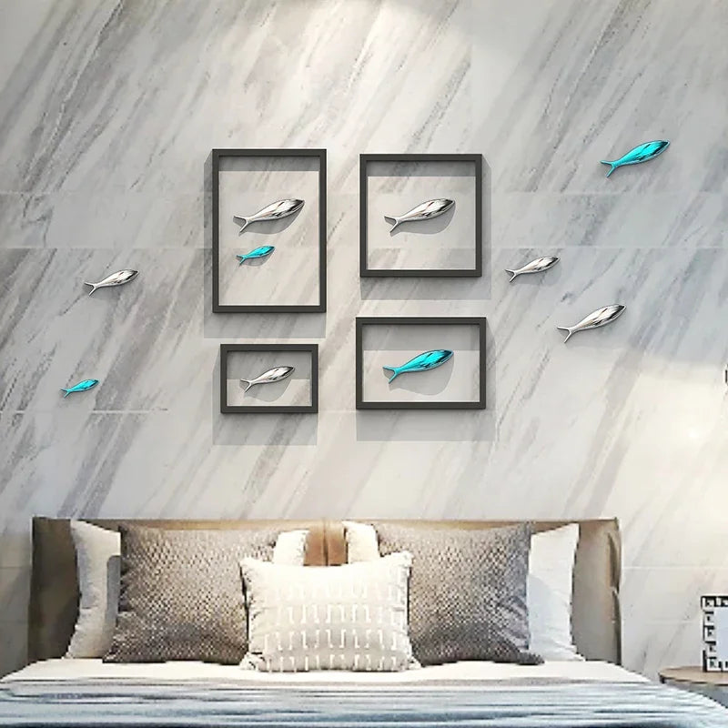 Living Room Wall Decoration TV Sofa Background Wall Pendant Decoration Relief Wall Decoration Fish Room Decor Oasis Select