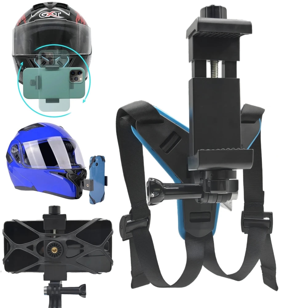 Motorcycle Helmet Mount for GoPro Hero 13/12 & DJI Action 5