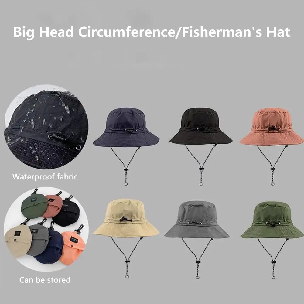 Waterproof Fisherman Hat Women Summer Sun Anti-UV Protection Camping Hiking Mountaineering Caps Men's Panama Bucket Outdoor Hat Oasis Select