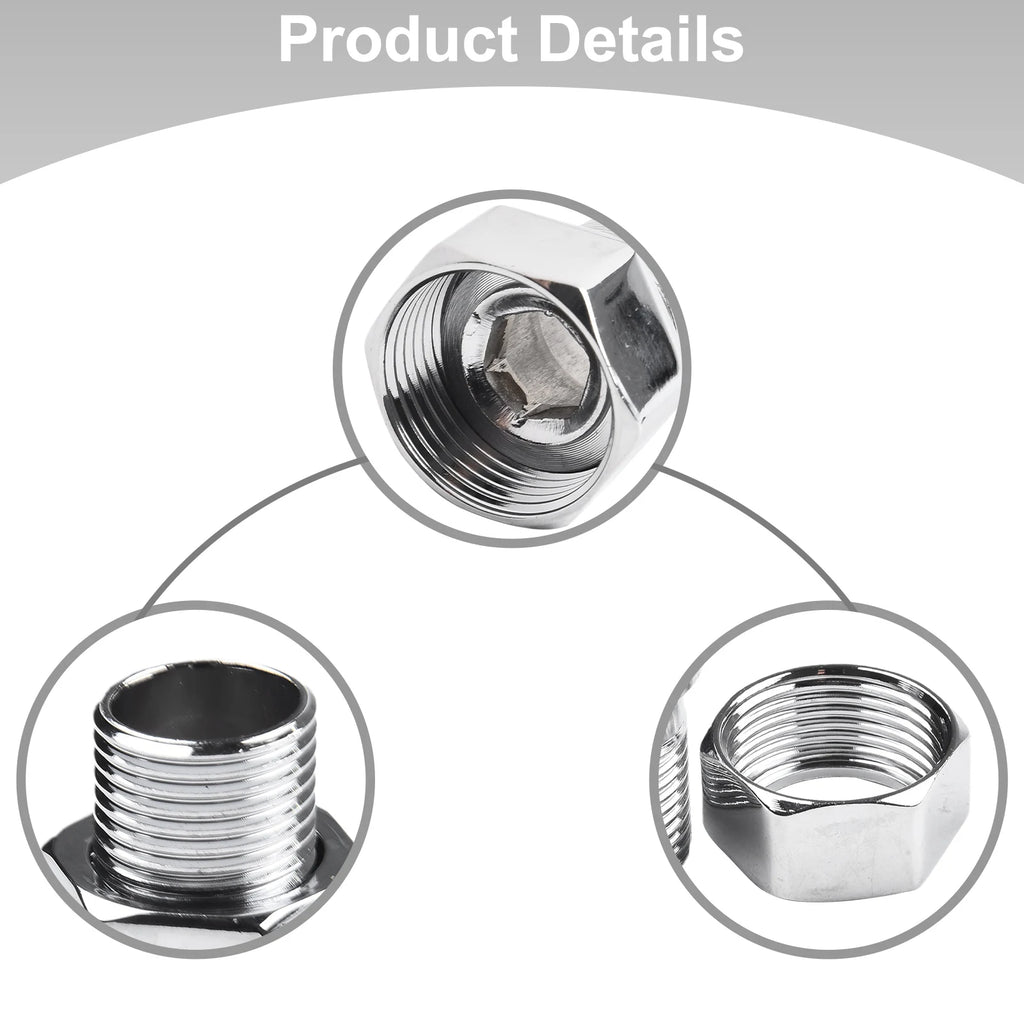 3/4" 1/2" Female To Male Thread 304 Stainless Steel Pipe Connector Union Radiator Valve Tail Bathroom Shower Accessories Oasis Select