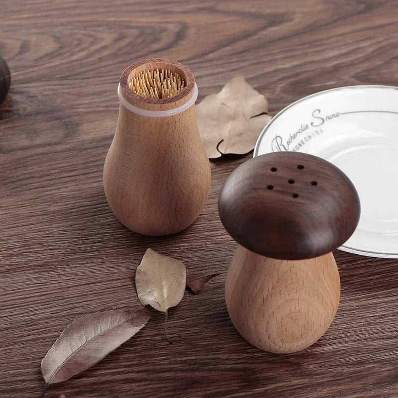 Creative Mushroom Shaped Toothpick Box Easy To Operate Convenient Large Capacity, and The Sealing Ring Does Not Come Off Oasis Select