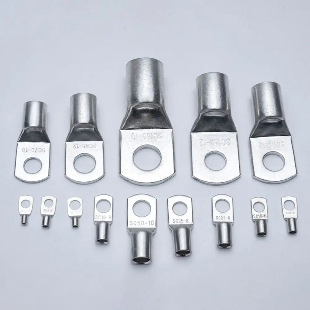 10Pcs 16-35mm2 6mm 8mm 10mm Cable Connector Kit SC Type Wire Nose Terminal Crimp SC16-6 SC25-6 SC35-6 Bolt Hole Tinned Lugs Ring Oasis Select