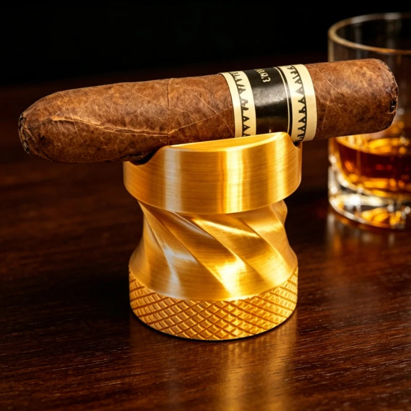 Creativity Cigar Holder Stand 3D Printing Mini Twisted Design Cigar Rest Tone Tabletop Ornament Home Desk Bar Office Party Gifts Oasis Select