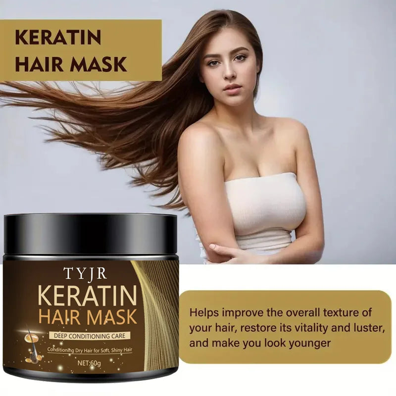 Keratin Hair Mask Deep Repair Treatment – All Hair Types 60g Keratin Hair Mask Oasis Select