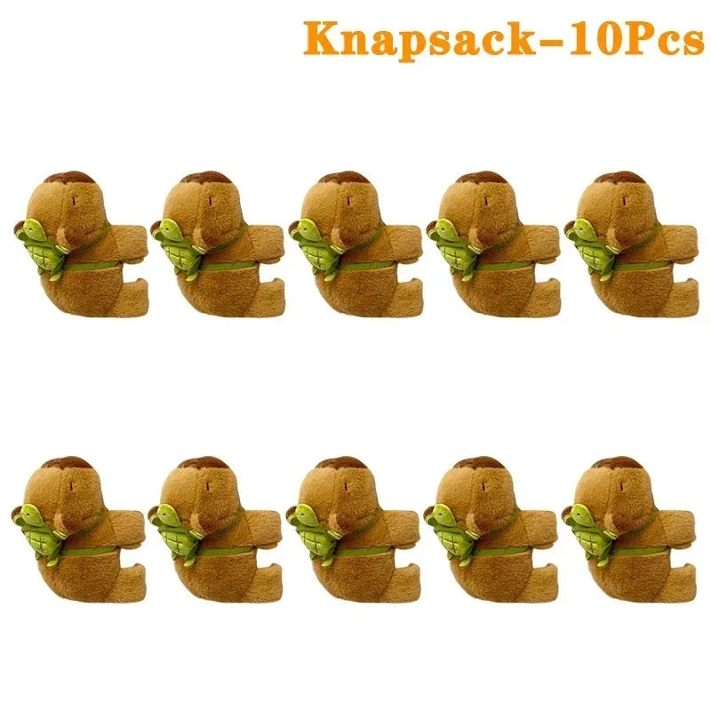 1-10PCS Snap Circle Kapybara Wrist Accessory Doll Doll Water Dolphin Cute Plush Toys Curtains Bicycle Car Party Decorations Oasis Select Knapsack-10PCS