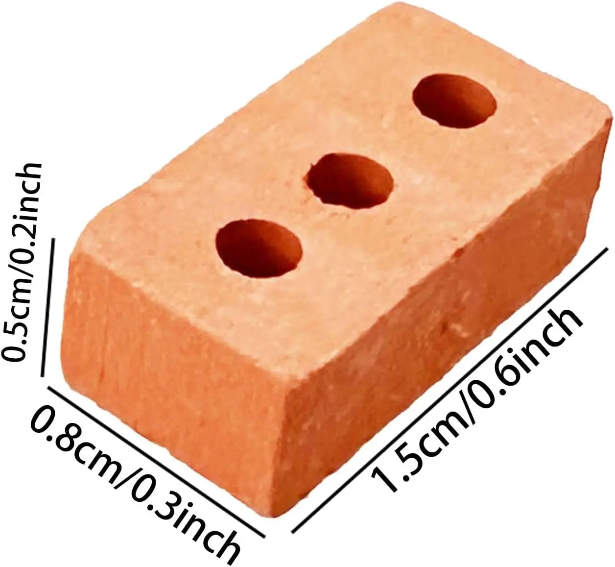 Mini 3 Holes Tiny Bricks for Landscaping Miniature Bricks Small Bricks for Crafts Realistic Fake Bricks Mini Blocks for Dollhous Oasis Select