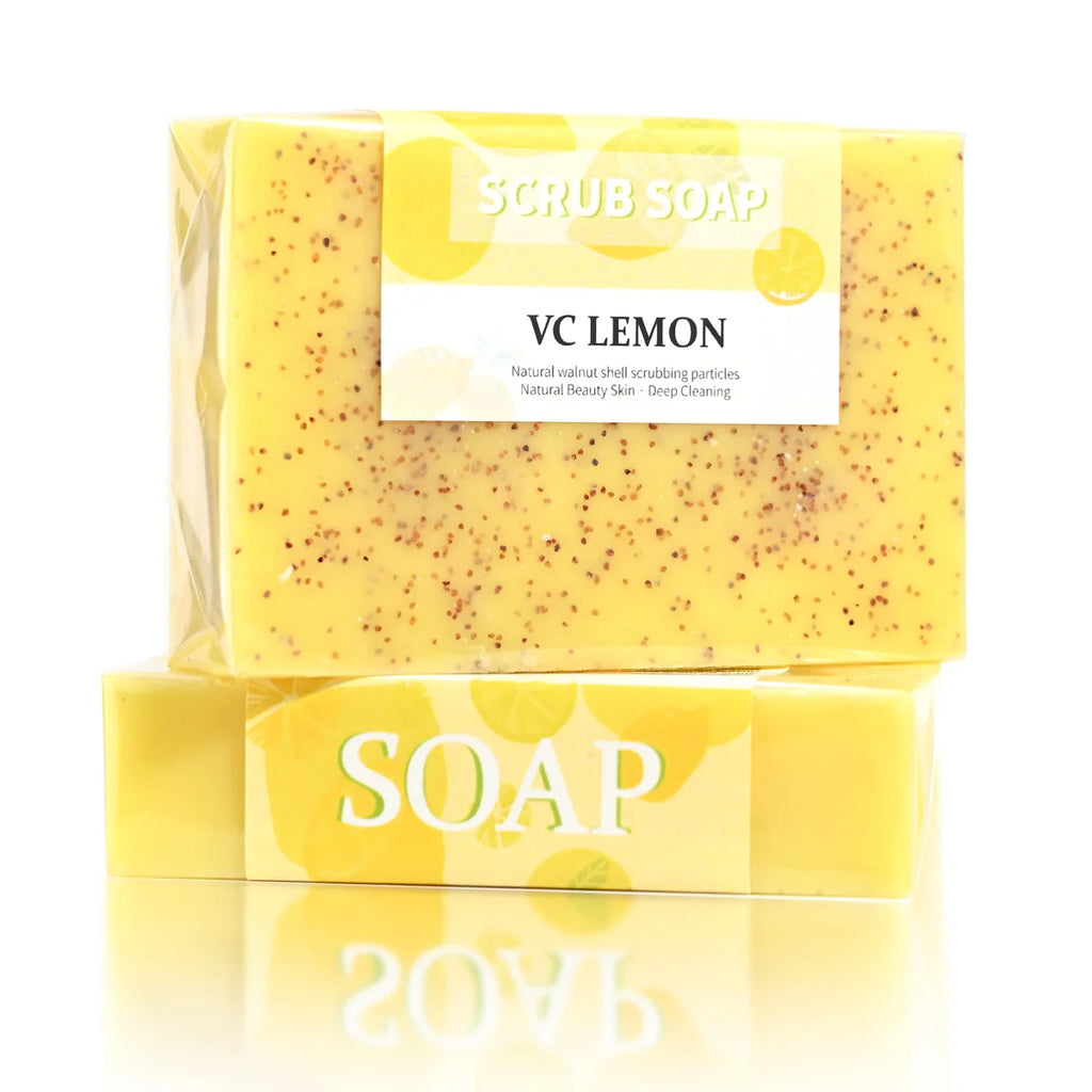 Lemon Exfoliating Handmade Soap – Frosted Particles 100g