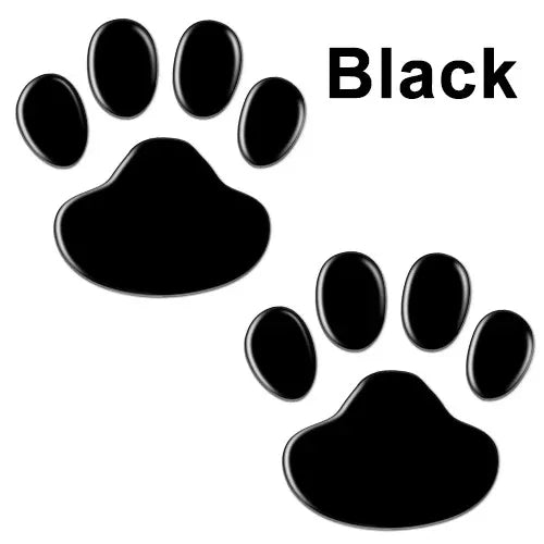 Car Stickers Creative Decals Paw 3D Animal Dog Cat Foot Prints Decal Car Motocycle Sticker Car Accessories Oasis Select black