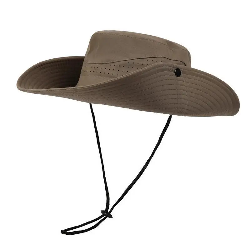 Quick Dry Wide Brim Bucket Hat for Men Women cap Breathable Adjustable Chin Strap Outdoor Hiking Fishing Sun Hat Oasis Select A8
