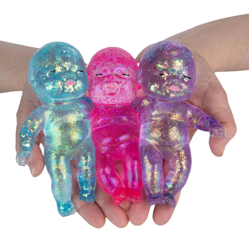 Stress Anxiety Relief 1pc Glitter Silicone Baby Squeeze Toys Slow Rebound Fidget Toys Soft Satisfying Sensory Toys For Kids Oasis Select