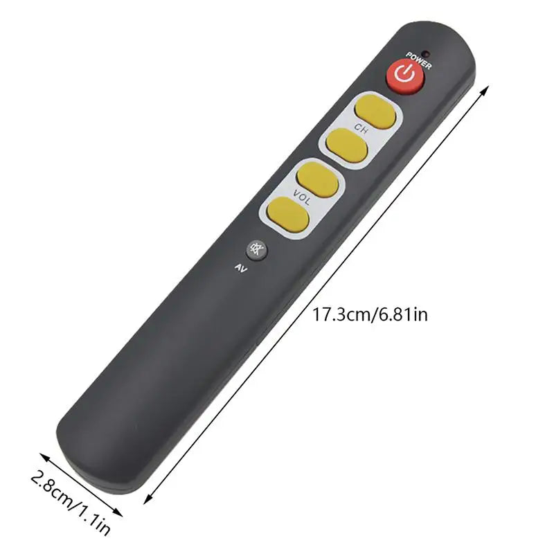 Universal Remote Controller Large 6 Keys For Elderly Smart Learning TV DVD User Friendly Design Home Electronics Control Device Oasis Select