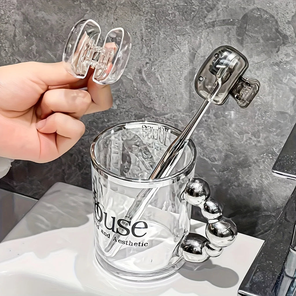 1/4pcs Toothbrush Head Covers, Portable Hygienic Travel Case for Bathroom Office Home, Plastic Brush Protector Toothbrush Holder Oasis Select