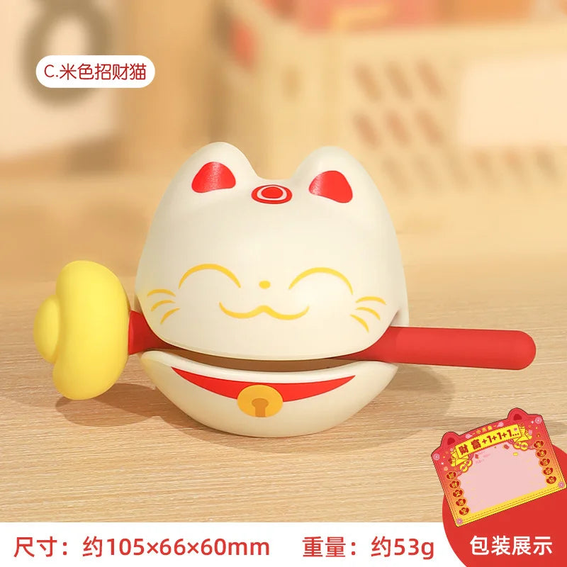 Decompress Small Wooden Fish Decoration Office Desktop Mood Healing Good Lovely Buddha Wooden Fish Beating Small Gifts Oasis Select N