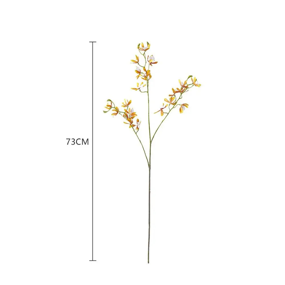 Artificial Phalaenopsis Orchid Branch | 3-Fork Realistic Fake Flower
