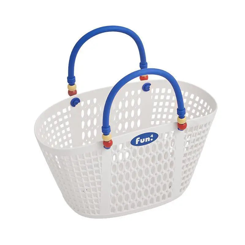 Bohemian Style Waterproof Bath Basket Drainable Bathroom Toiletries Storage Light Hollow Out Storage Basket Vegetable Organizer Oasis Select A