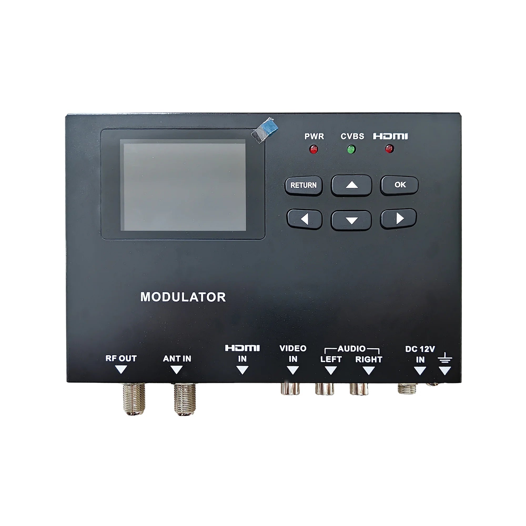 DVB-T modulator, MPEG-4 AVC/H.264 encoding and modulation capabilities, audio and video signal conversion to DVB-T RF output Oasis Select