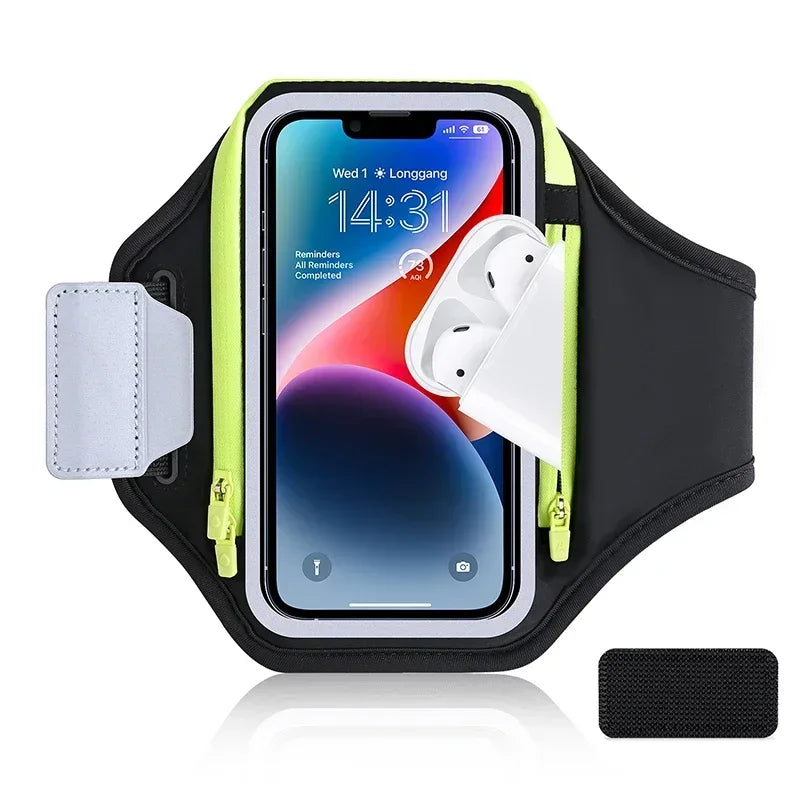 Outdoor Fitness Running Arm Bag Mobile Phone Bag Card Headphone Storage for IPhone 14 Pro Max Samsung Xiaomi Running Accessories Oasis Select black