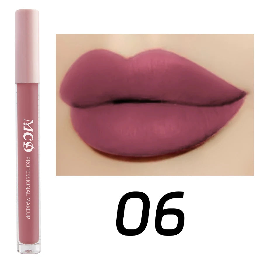 MCD Dark Brown Matte Velvet Liquid Lipstick – Waterproof Lip Gloss