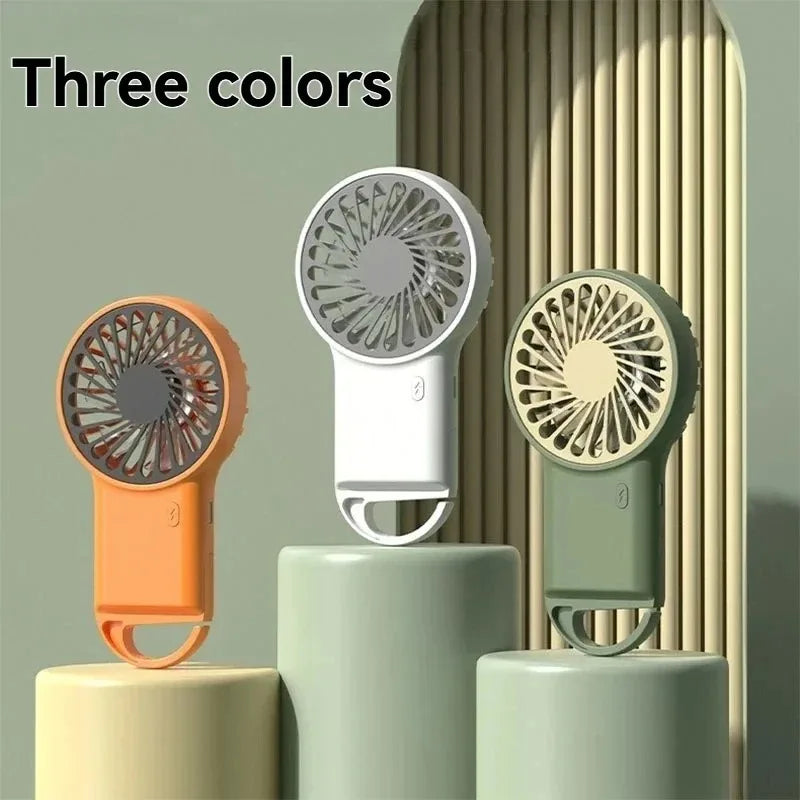Foldable Mini Fan USB Rechargeable Handheld Desktop Fan with Hook Portable Cooling Fan for Outdoor Travel Home Office Oasis Select