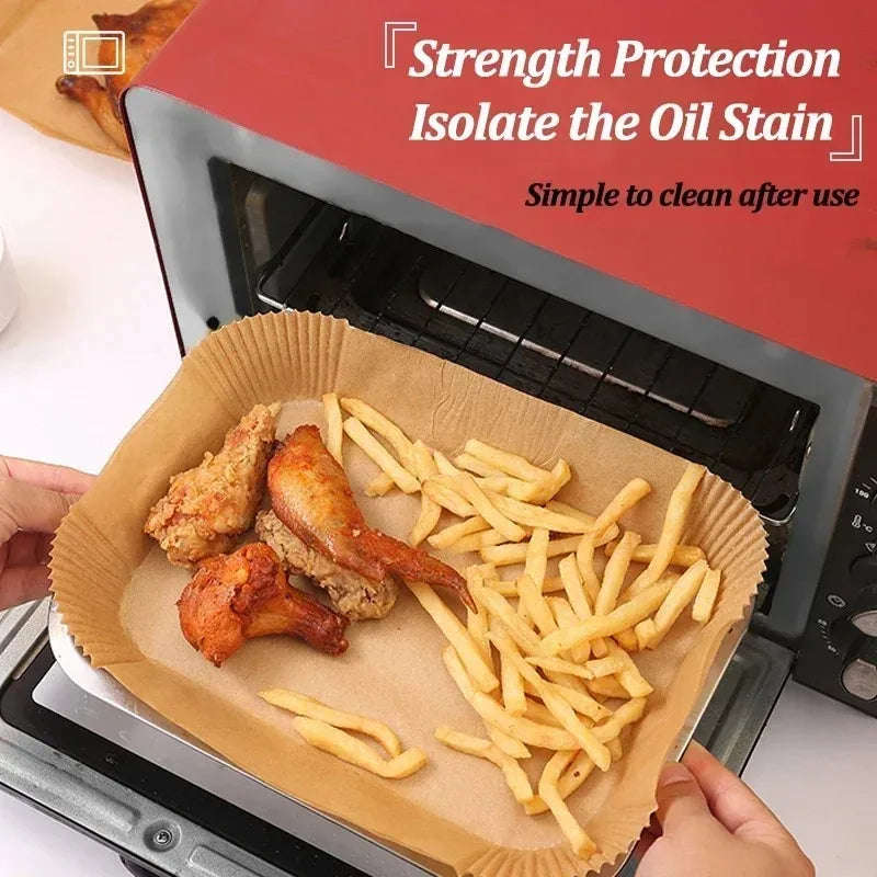 Disposable Air Fryer Paper Non-Stick Kitchen Baking Airfryer Mat Oilproof Micro-wave Barbecue Pad Baking Paper Liner Accessories Oasis Select