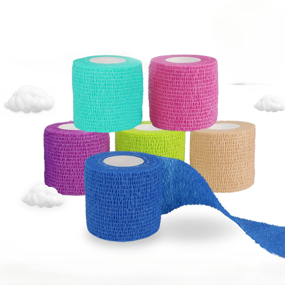 Self-adhesive Elastic Bandage For Pet Nonwoven Bandage Cover Protector Dog Outdoor Retractable Sports Tape Self Adherent Bandage Oasis Select
