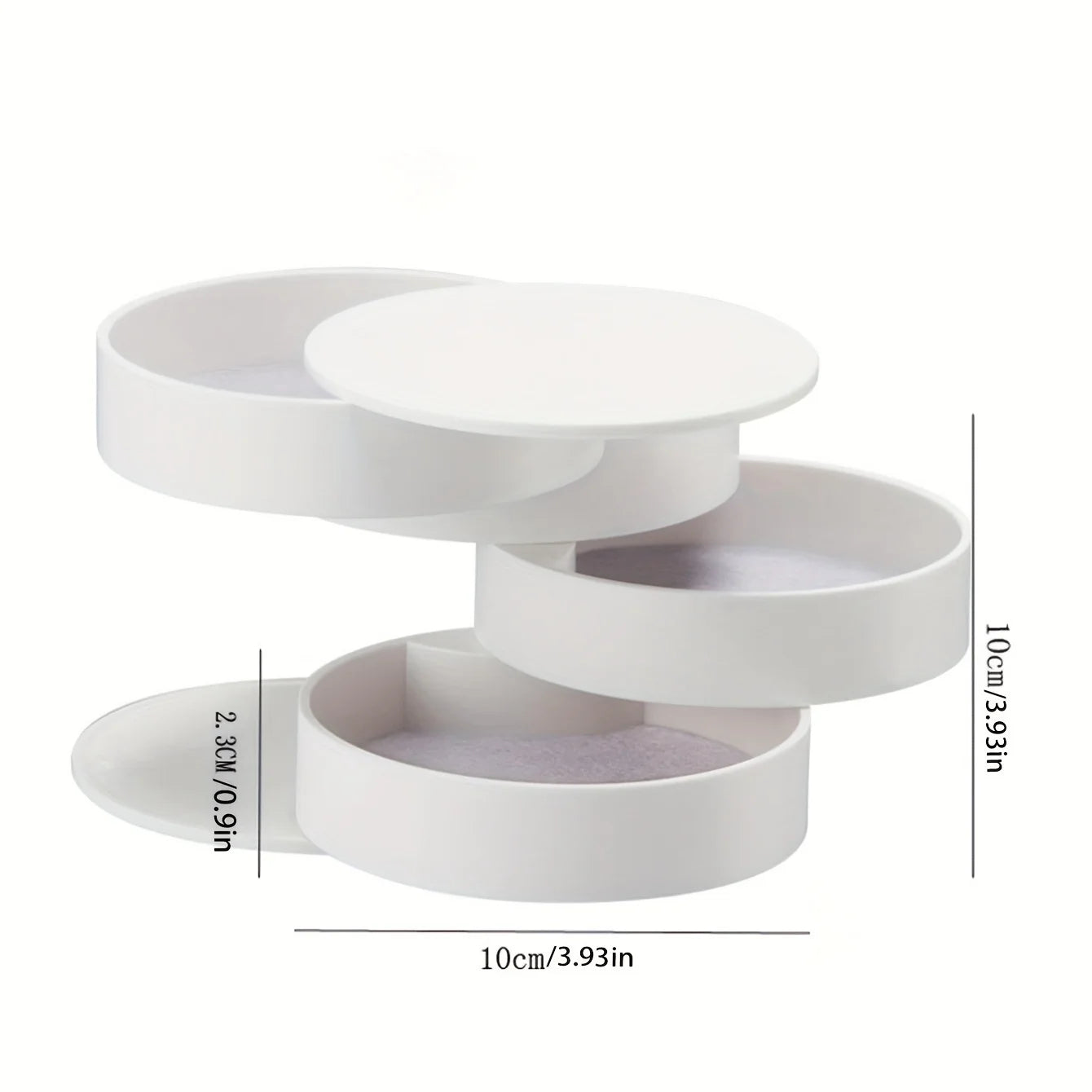 Rotating Multi-layer Desktop Storage Box Hair Accessories Jewelry Makeup BoxNWith Lid Dustproof Jewelry Box Jewelry Storage Box Oasis Select