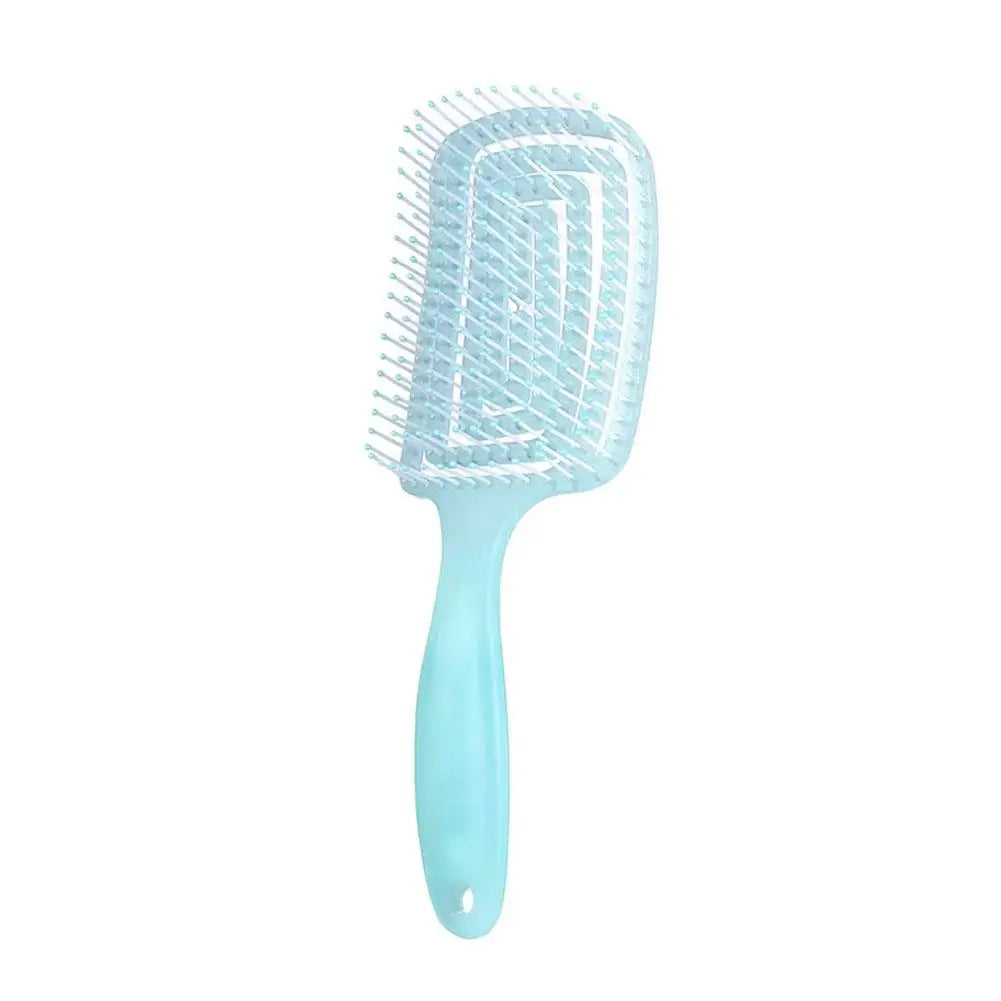 Hollow-Out Curved Detangling Brush – Volumizing Styling Brush with Rounded Tips, Scalp Massage & Blow-Dry Design for High Crown Oasis Select I
