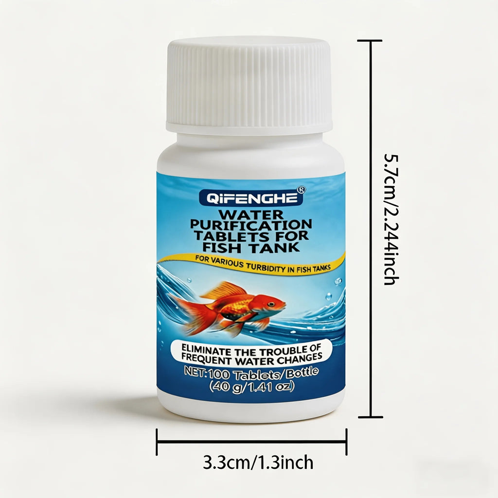 Aquarium Water Clarifier Tablets Fish Tank Cleaner Purifier Removes Cloudy Green Water Murky Dim Tank View Clarifier Oasis Select