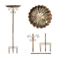 Retro Iron Bird Bath Feeder – Freestanding 5-Pronged Base